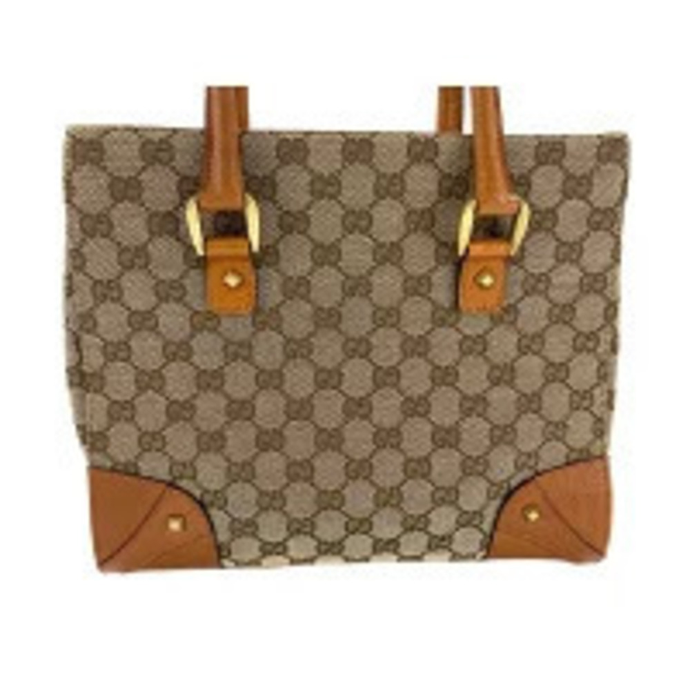 Gucci GG Canvas Shoulder Bag Brown